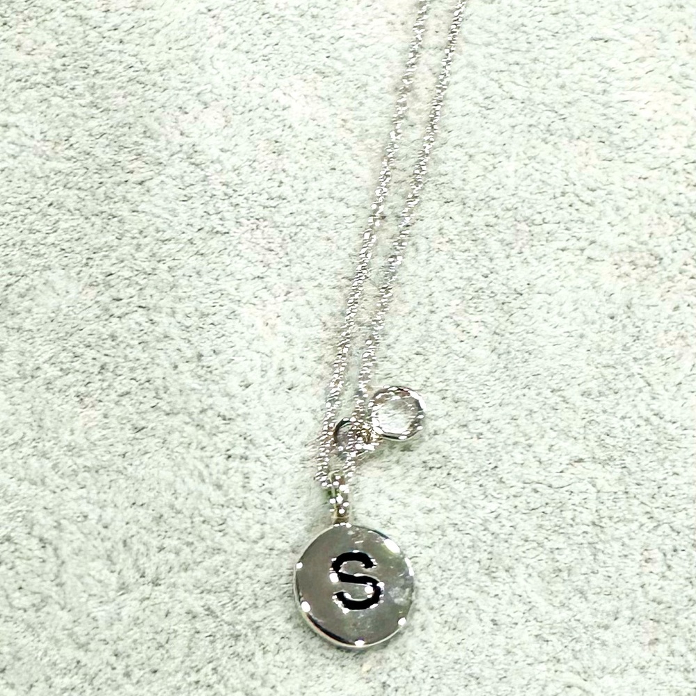 Touchstone Crystal by Swarovski Initial Necklace “S”